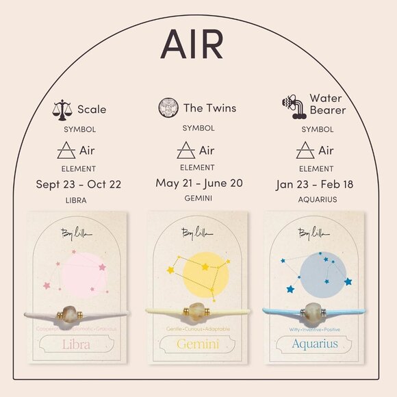 Zodiac Bracelet Hair Ties Women Handmade No-Damage Jewelry Gold Silver - Picture 6 of 9